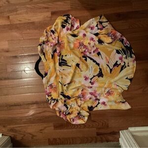 Womens Size L NY&C Yellow/Multi Color Button Up Top